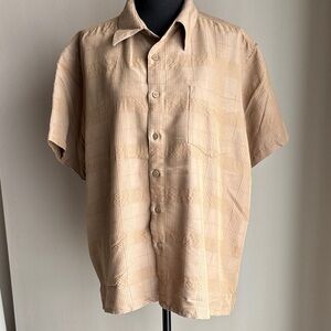 Men's Tan Button Down Shirt
